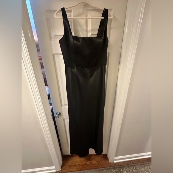 Jenny Yoo Mara Black Satin Dress - Picture 3 of 4